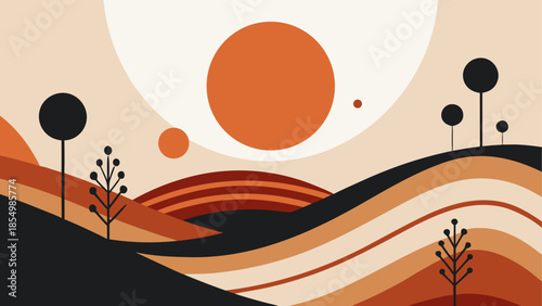 Abstract desert landscape
