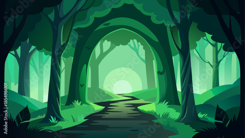 Enchanted forest pathway