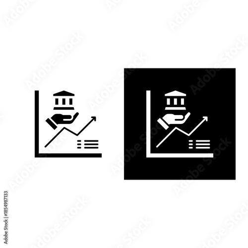 Treasury icon black and white filled.