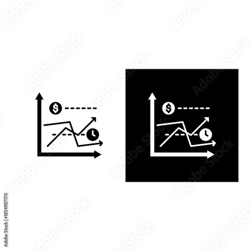 Volatility icon black and white filled.