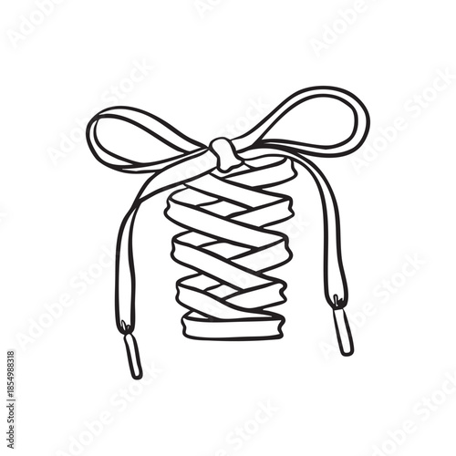 Hand drawn shoelace vector