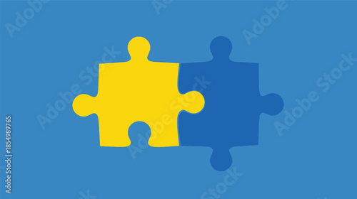 Two interlocking puzzle pieces symbolizing connection and problem solving