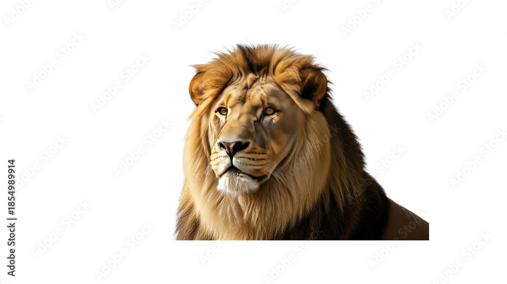 Fototapeta premium Lion portrait majestic animal feline