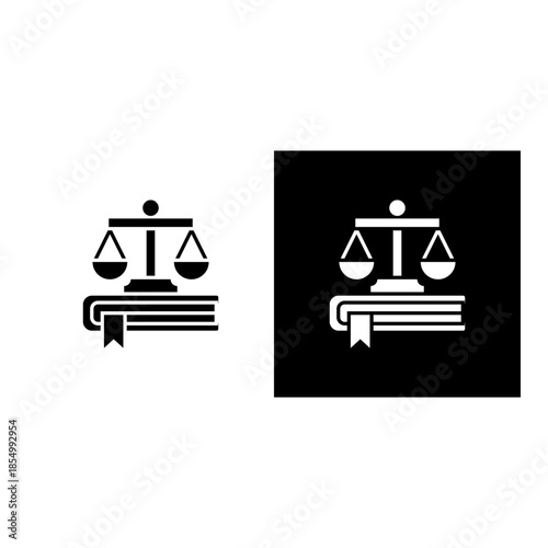 Legislation icon black and white filled.