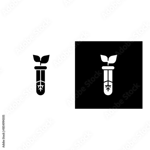 Gmo Test icon black and white filled.