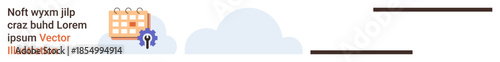Data privacy, scheduling apps, cloud security, online organization, digital workflows, secure planning. A calendar and key lock over cloud graphics. Data privacy and scheduling apps concept