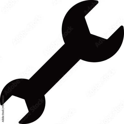 スパナのアイコン　モノトーン