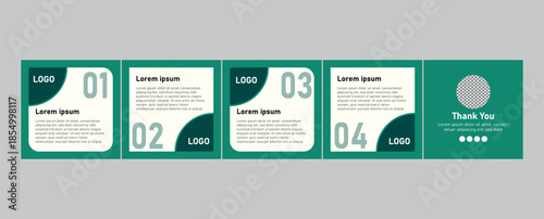 Carousel template social media post featuring a mobile phone. Fully editable mockup.