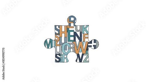 Puzzle Piece Typography Symbolic Representation of Complex Ideas and Concepts in Design