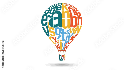 Colorful Hot Air Balloon Design - Creative Concept for Advertising and Branding Projects