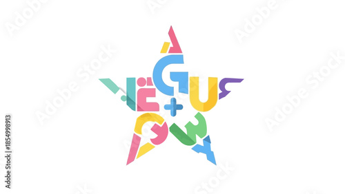 Colorful Star Graphic Design Creative Visual for Marketing, Branding, and Communication