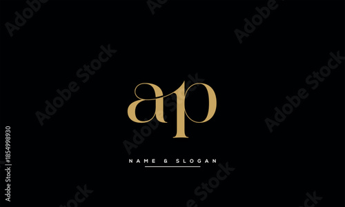 AP, PA, A, P Abstract Letters Logo Monogram