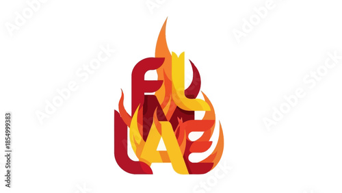 Flame Logo Dynamic Typography and Artistic Fire Design for Branding and Visual Identity