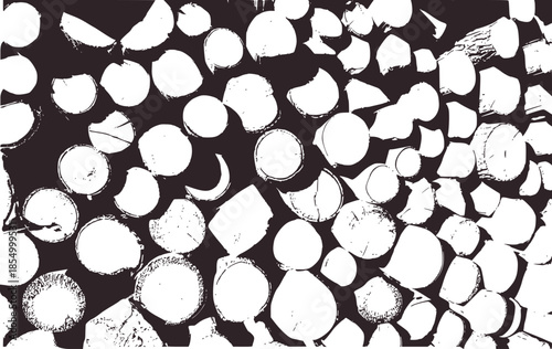 Black and white cross sections of cylindrical crosssection