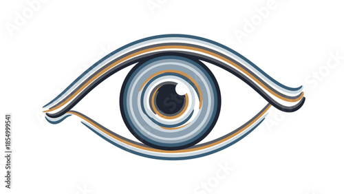 Abstract Eye Illustration A modern interpretation of the human eye, conveying vision and insight