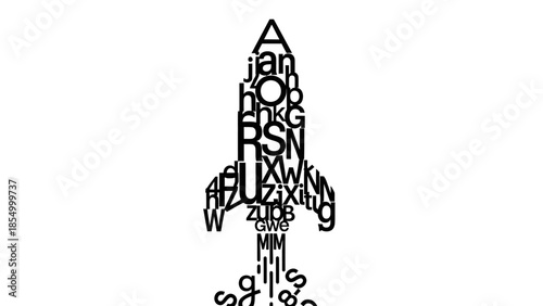 Abstract Rocket Illustration A Creative Representation of Space Exploration and Innovation