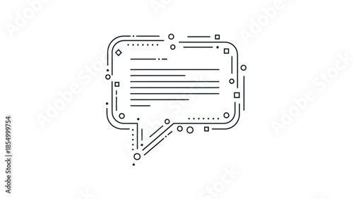 Chat Bubble Icon Minimalist Design for Communication and Messaging, Symbol of Dialogue