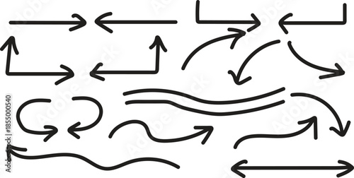 Collection of various arrows and pointers in different directions and styles