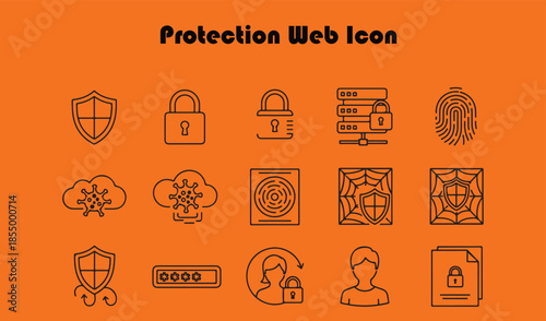protection web icon set