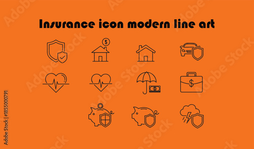 insurance icon set