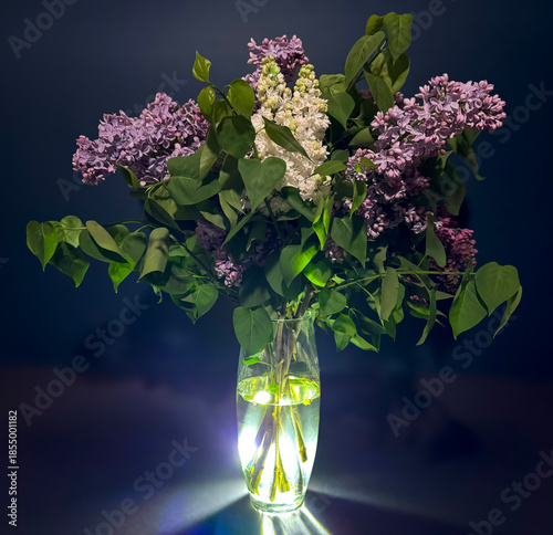Elegant bouquet of lilac flowers