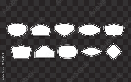Blank Label Badge Shape Collection