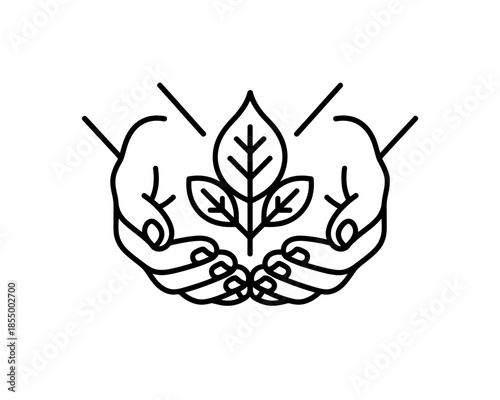 Hand drawn tulip bulb with roots and sprouting leaves isolated