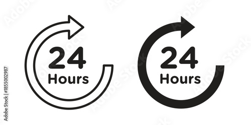 24 hours icons for web developers and designers,