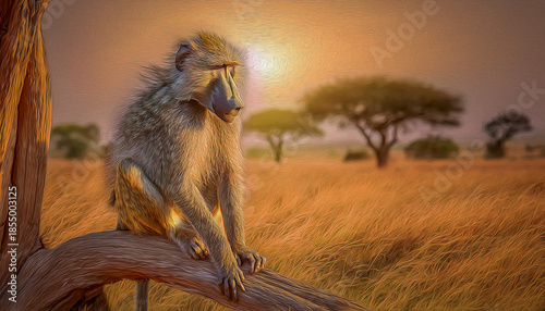 Obraz na płótnie Baboon
