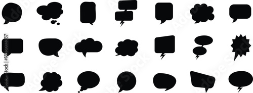 set of black ink splashes vector