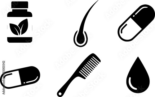 hair supplement icon sign vector
