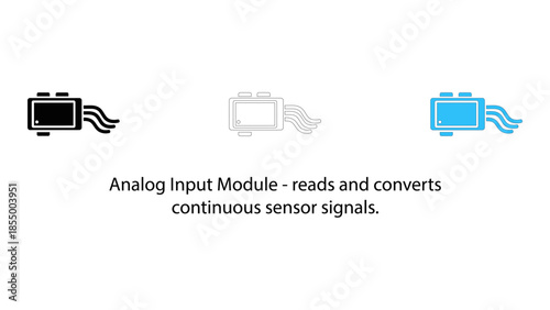 Analog input module for reading and converting continuous sensor signals