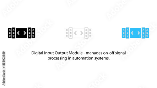 Digital input output module icon for automation systems
