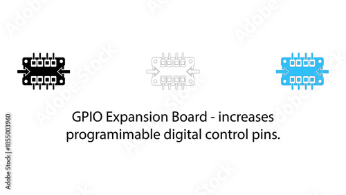 Gpio expansion board increases programmable digital control pins