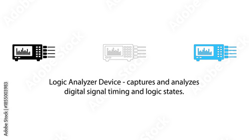 Logic analyzer device for capturing and analyzing digital signal timing and logic states
