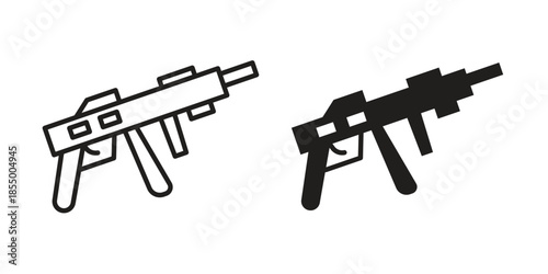 Automatic Gun icons for web developers and designers,