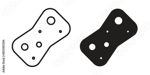Bath sponge icons for web developers and designers,