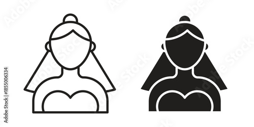 Bride icons for web developers and designers,