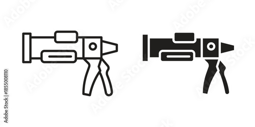 Caulk gun icons for web developers and designers,