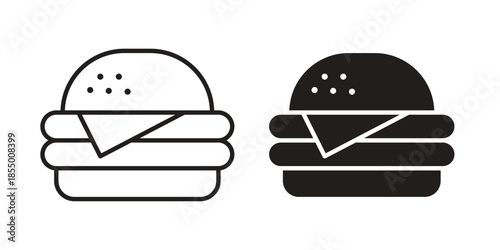Cheese burger icons for web developers and designers,