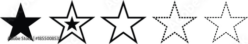 Outline star Icon Set