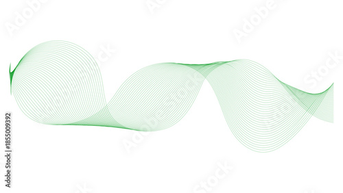 Wave with lines created using blend tool. Stylized line art background.