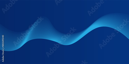 Abstract blue background with flowing lines for futuristic concept. Dynamic waves. vector illustration.