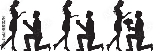 Engagement silhouette vector design