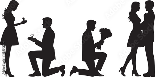 Engagement silhouette vector design