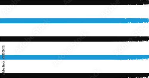 Abstract scalable vector graphic grid of rough textured horizontal lines in black and blue