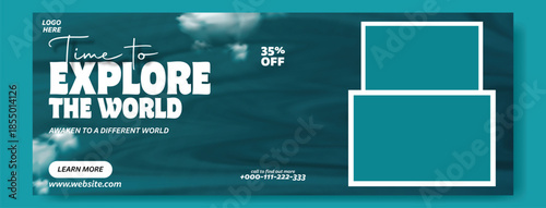 Time to Explore the World: Professional Travel Flyer and Social Media Kit,
Modern Travel Package Flyer & Social Media Post Design with 35% Discount.
Corporate Travel Agency Flyer and Square.