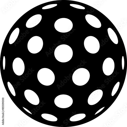 Pickle ball Sport Ball icon silhouette vector illustration