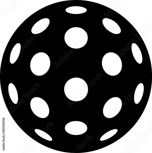 Pickle ball Sport Ball icon silhouette vector illustration