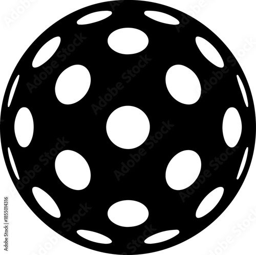 Pickle ball Sport Ball icon silhouette vector illustration